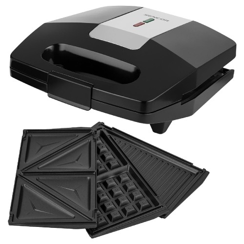 TOASTER/SANDWICH  SSM 9410SS & ΒΑΦΛΙΕΡΑ BLACK SILVER 700W ΜΕ 3 ΑΠΟΣΠ. ΠΛΑΚΕΣ